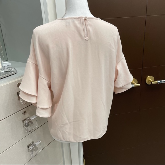 Saks Fifth Avenue Pink Bell Sleeve Top - Picture 3 of 4